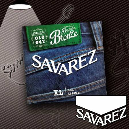 Струны для акустической гитары Savarez A130XL Extra Light 10-47