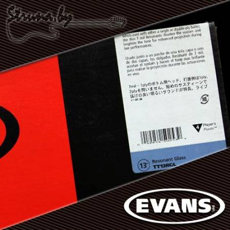 13" резонаторный пластик для том барабана Evans TT13RGL Resonant Glass