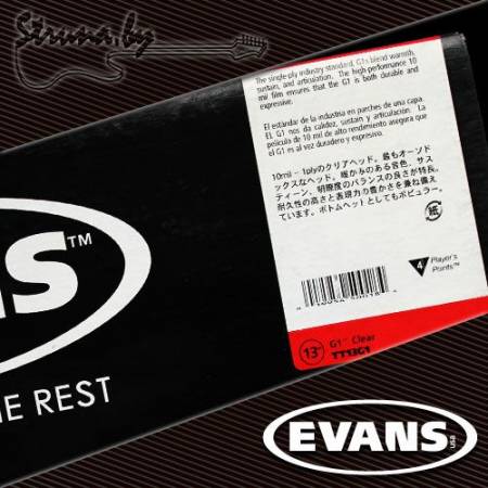 13" пластик для тома/малого барабана Evans TT13G1 G1 Clear