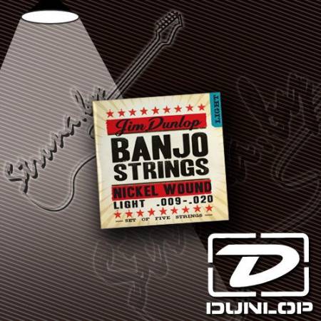 Струны для банджо Dunlop DJN0920 Banjo Nickel Light 5 String