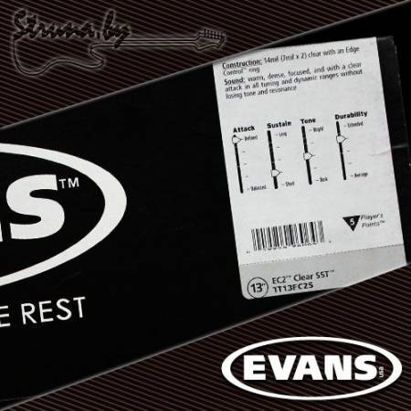 13" пластик для тома/малого барабана Evans TT13EC2S EQ2 Clear