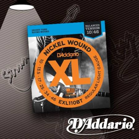 Струны для электрогитары D'Addario EXL-110BT XL Nickel Wound 10-46