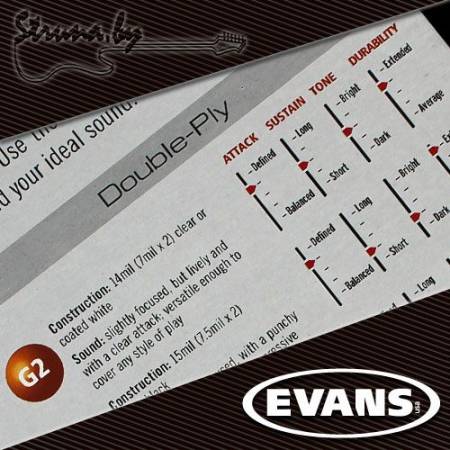 14" пластик для тома/малого барабана Evans TT14G2 G2 Clear