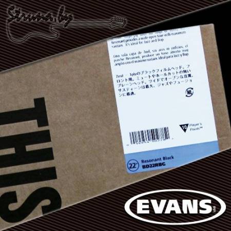 22" резонаторный пластик для бас-барабана Evans BD22RBG Resonant Black