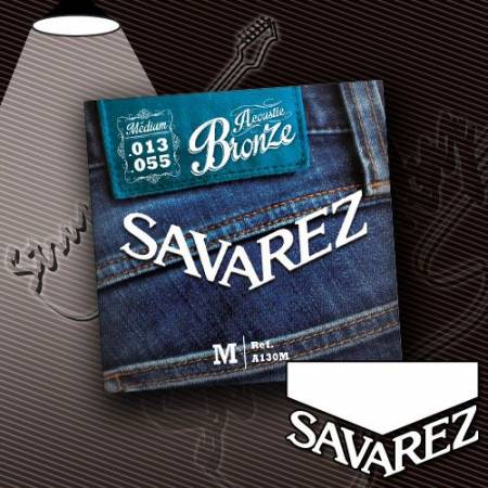 Струны для акустической гитары Savarez A130M Medium 13-55