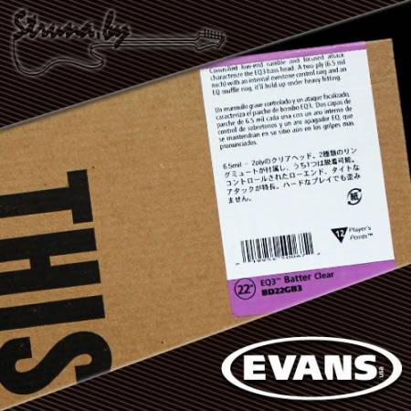 22" пластик для бас-барабана Evans BD22GB3 EQ3 Clear