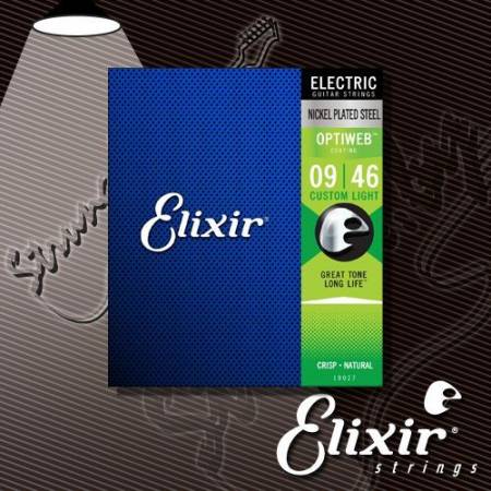 Струны для электрогитары ELIXIR 19027 OPTIWEB Custom Light Nickel