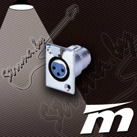 Гнездо для разъема XLR (female) True Magic TX073. Профессиональный 3-контактный панельный XLR разъем (F, мама)