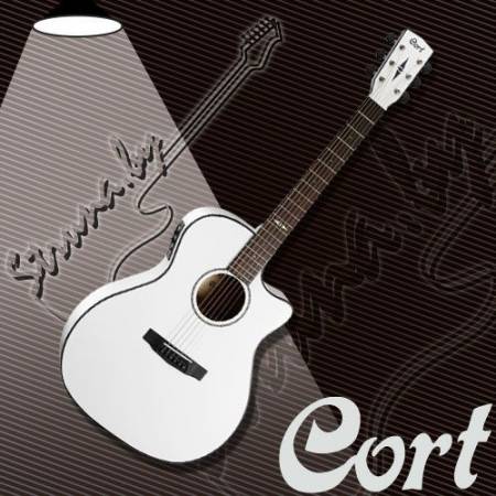 Электро-акустическая гитара Cort GA5F WH