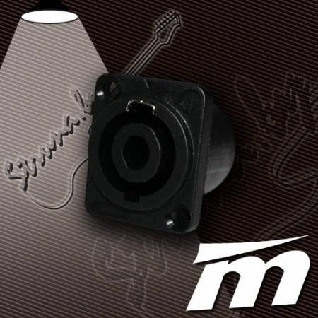 Гнездо для разъема Speacon True Magic TSC005. Профессиональный 4-контактный панельный Speacon разъем