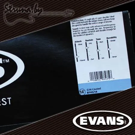 14" пластик для тома/малого барабана Evans B14G14 G14 Coated